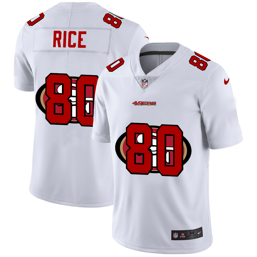 2020 New Men San Francisco 49ers 80 Rice white Limited NFL Nike jerseys